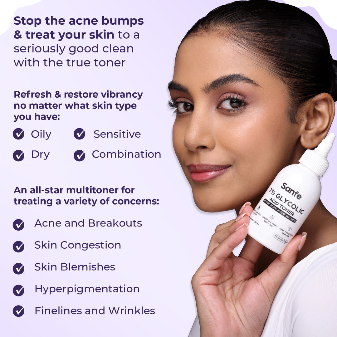 Sanfe 7% Glycolic Acid Toner - 100 ml
