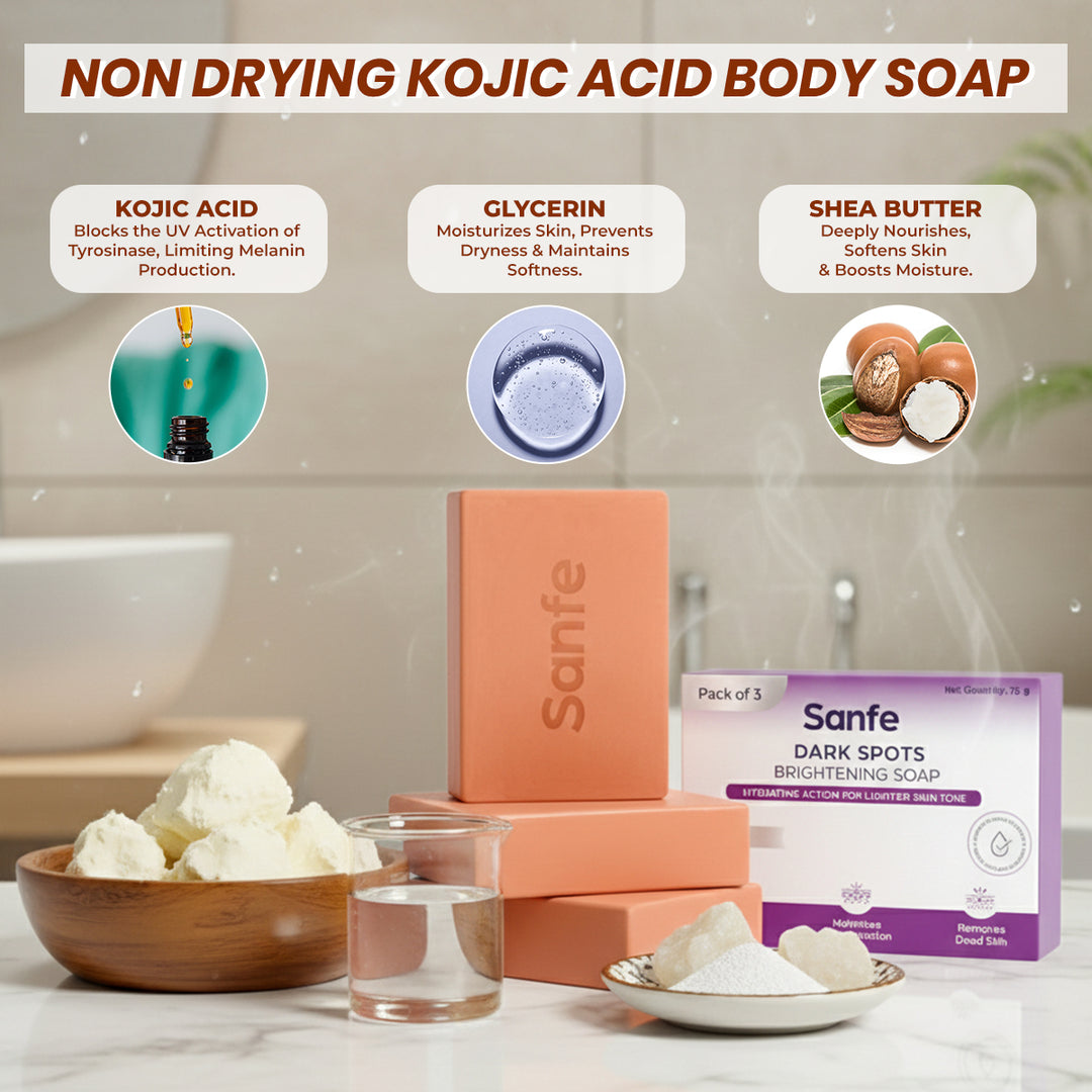 Sanfe Dark Spots Brightening Soap 75g (Pack of 3)