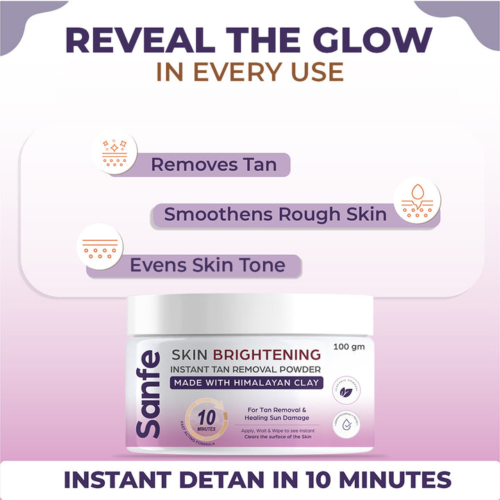 Sanfe Skin Brightening Instant Tan Removal Powder