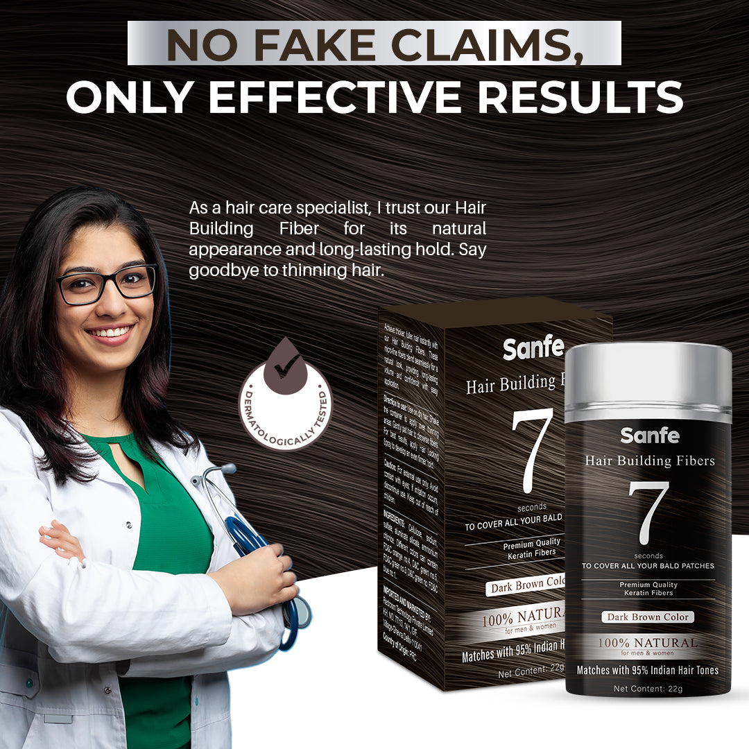 Sanfe Instant Bald Spot Covering Fibers 22gm Black (M)