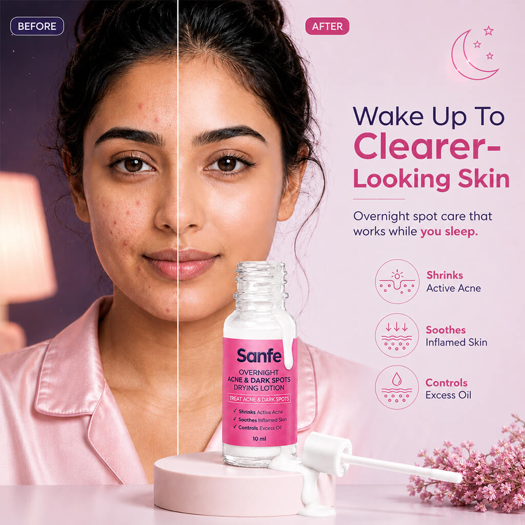 Sanfe Overnight Acne & Dark Spots Drying Lotion - 10ml