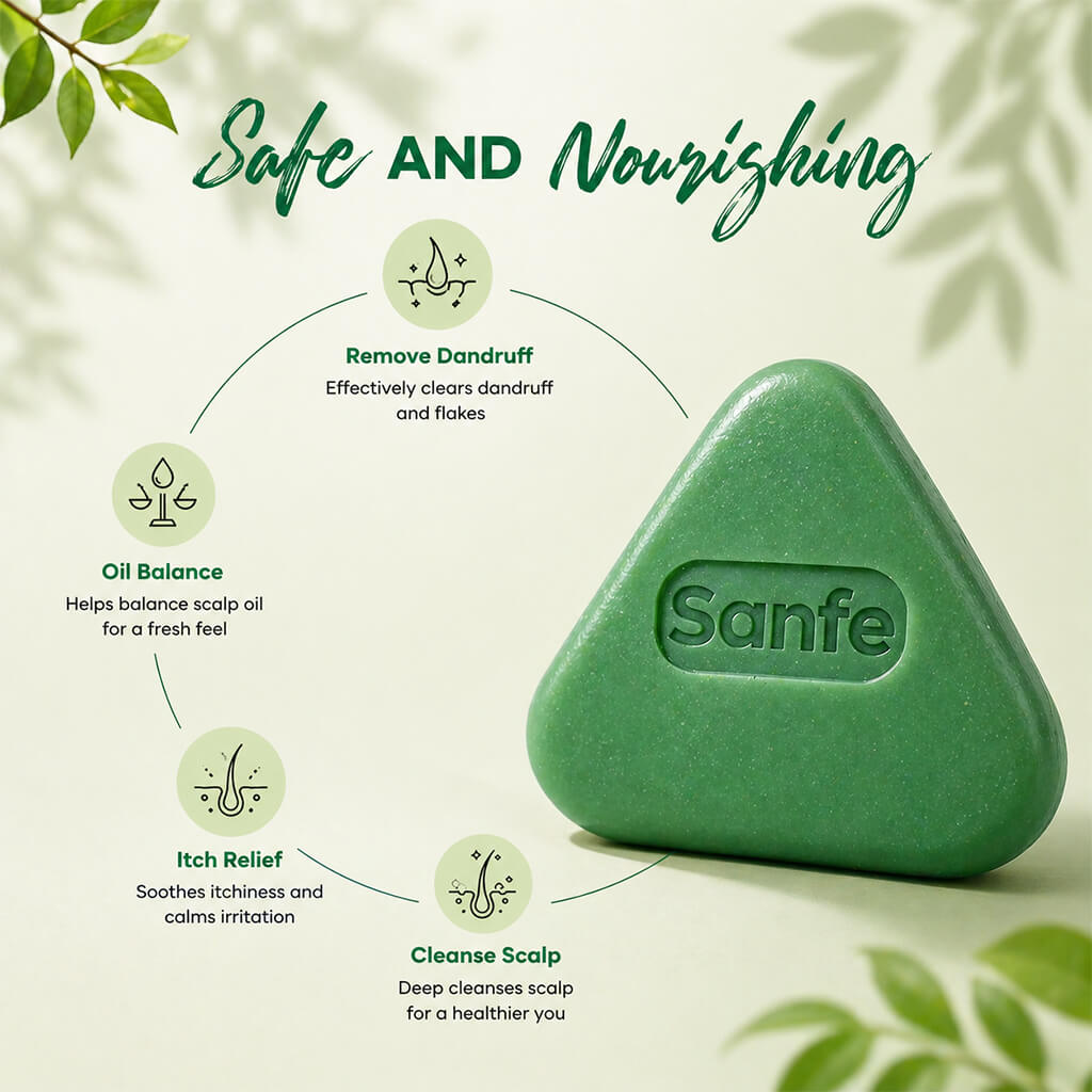 Sanfe Herbal Anti-Dandruff Soap (Pack of 4)