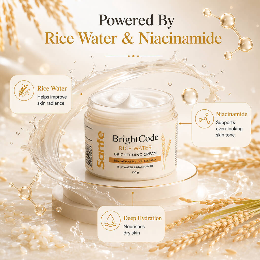 Sanfe BrightCode Rice Water Skin Brightening Cream
