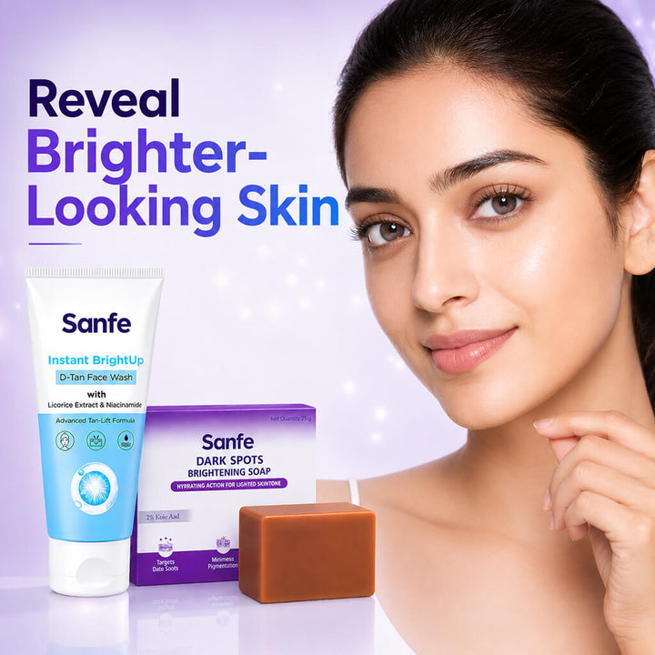Sanfe Brightening Combo | D-Tan Face Wash & Dark Spot Soap