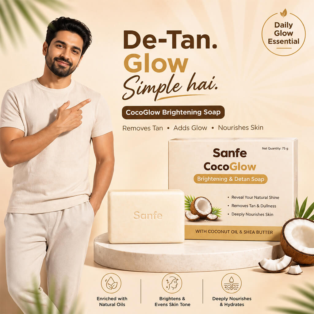 Sanfe Cocoglow Brightening & Detan Soap (Pack of 3)