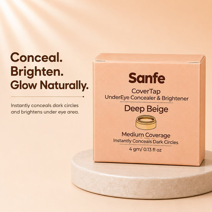 Sanfe CoverTap Undereye Concealer & Brightener - Deep Beige