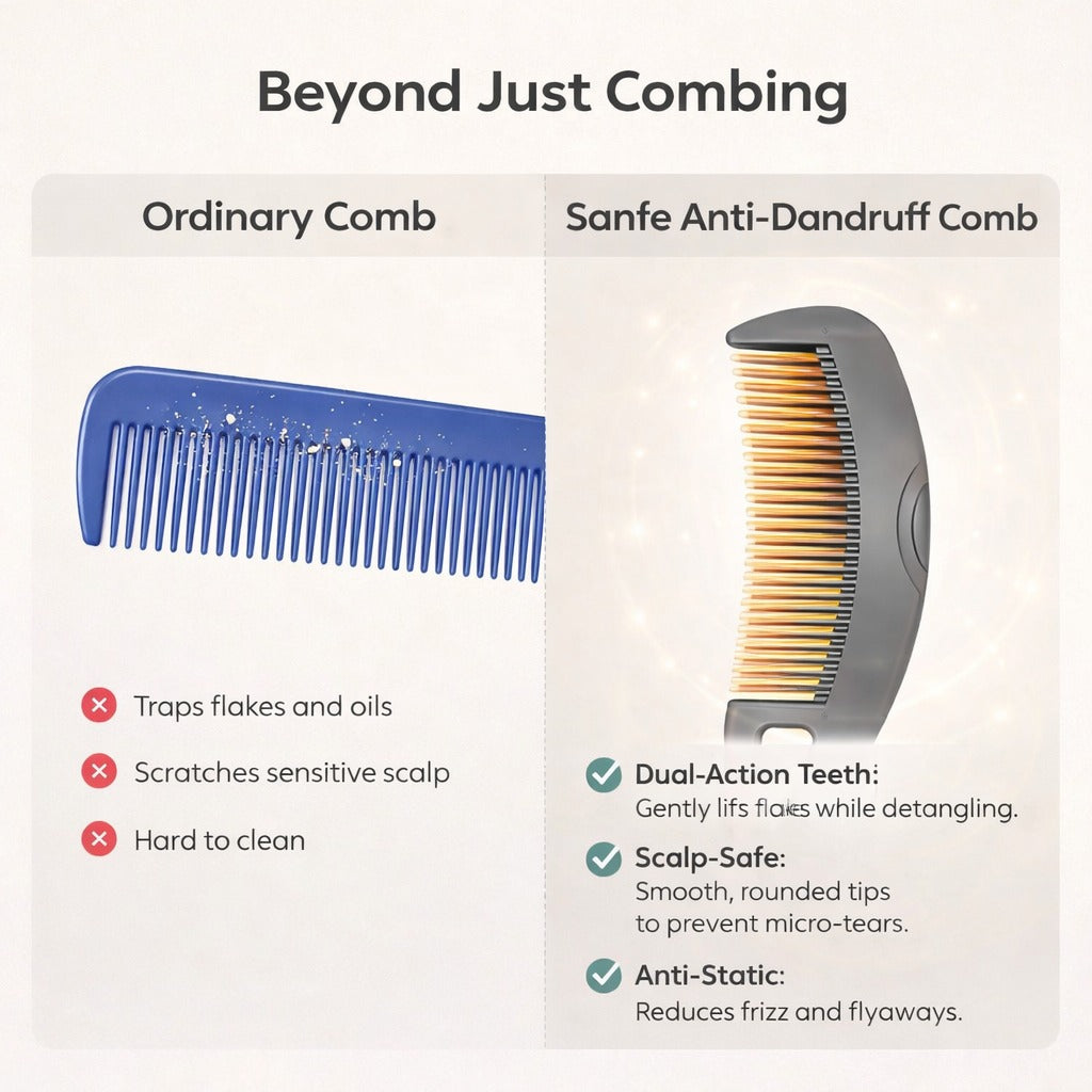 Sanfe Dandruff Care Advanced Scalp Cleaning Comb