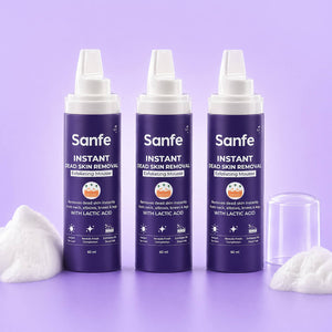 Sanfe Instant Dead Skin Removal Exfoliating Mousse - 60ml (Pack of 3)