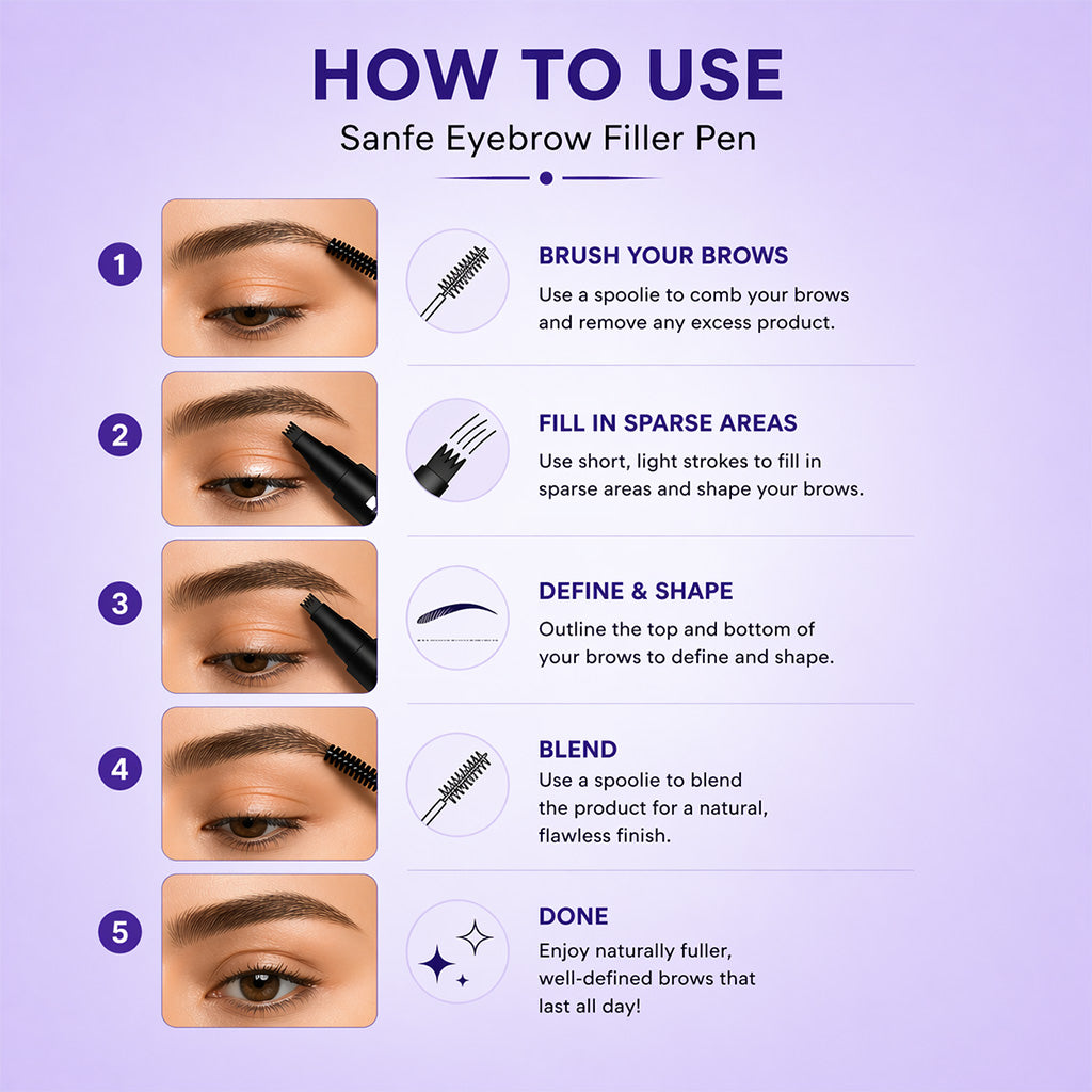 Eyebrow Filler Pen - Black (Pack of 3)