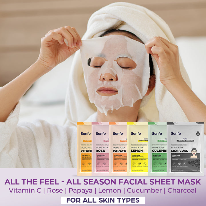 Sanfe Instant Face Sheet Mask - Pack of 6