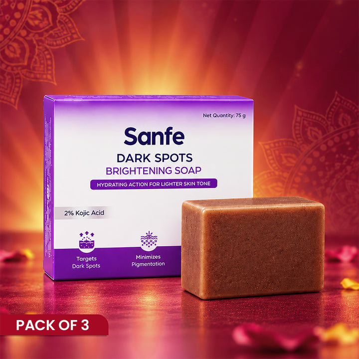Sanfe Dark Spots Brightening Soap 75g (Pack of 3)