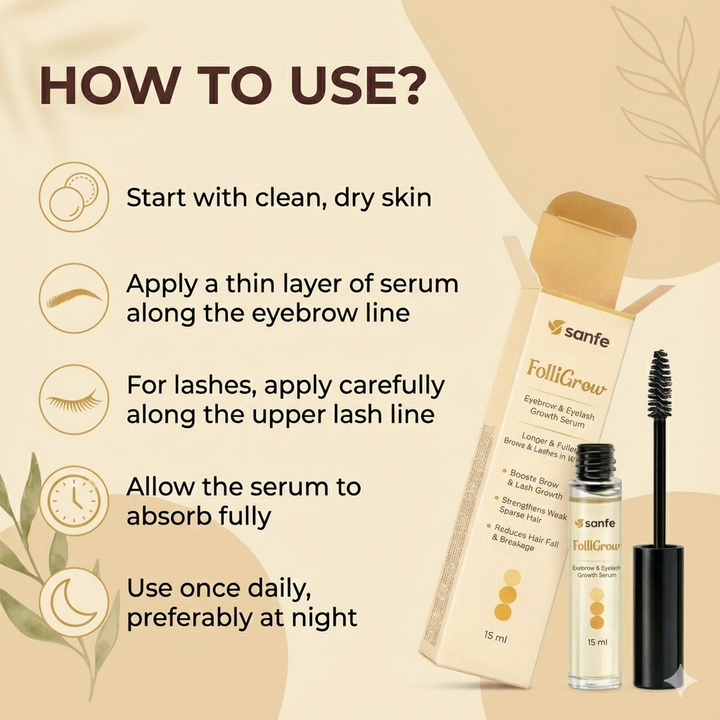 Sanfe FolliGrow Eyebrow & Eyelash Growth Serum (15g)