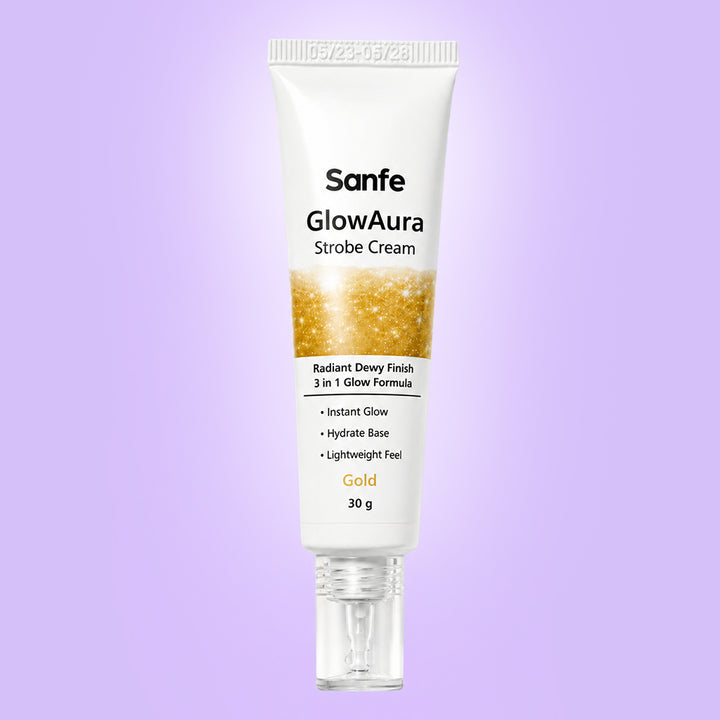 Sanfe GlowAura Strobe Cream (Gold) 30gm