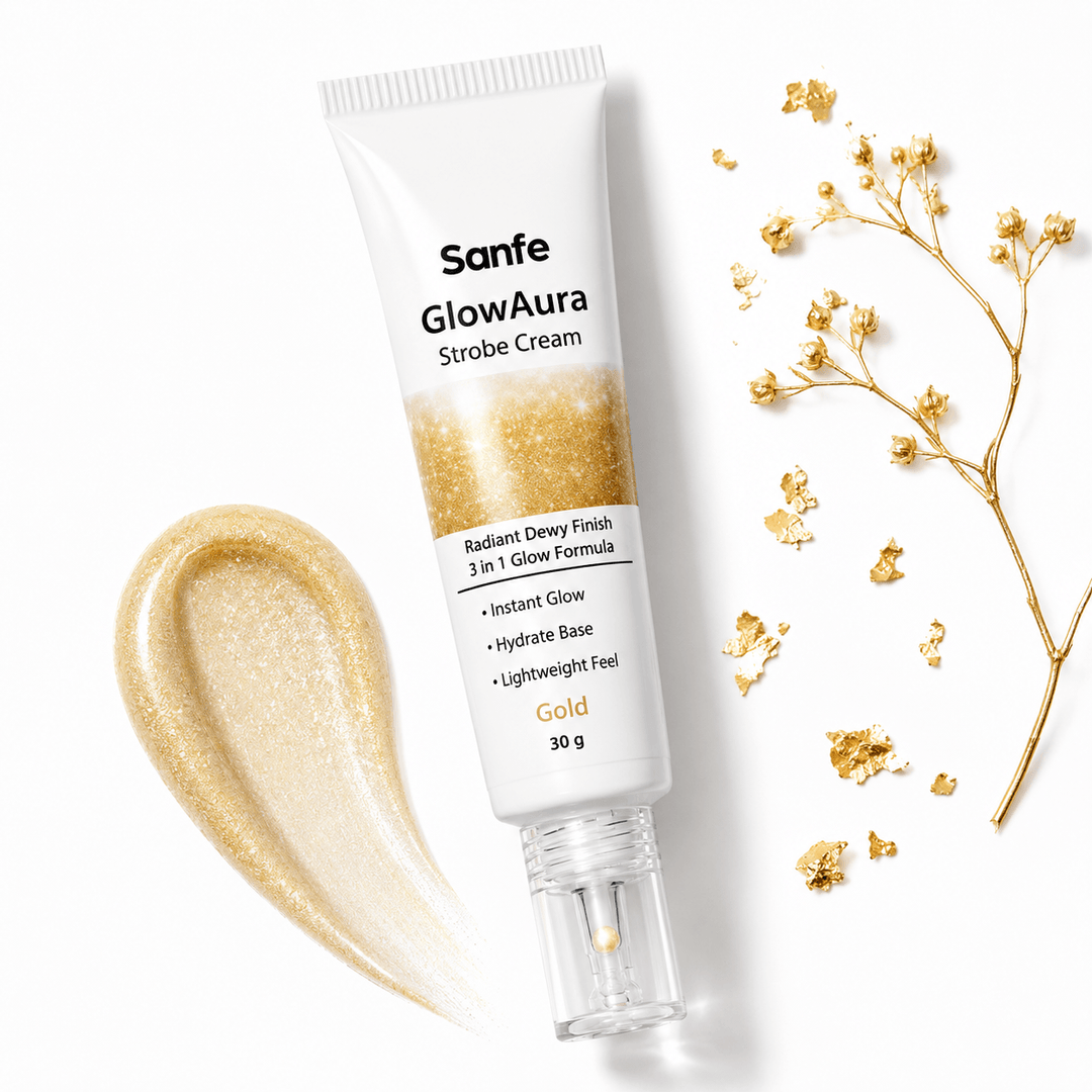 Sanfe GlowAura Strobe Cream (Gold) 30gm