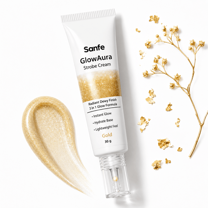 Sanfe GlowAura Strobe Cream (Gold) 30gm