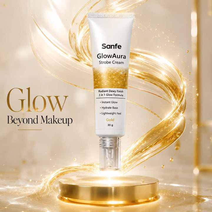 Sanfe GlowAura Strobe Cream (Gold) 30gm
