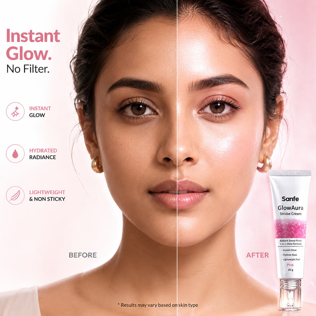 Sanfe GlowAura Strobe Cream (Pink) 30gm
