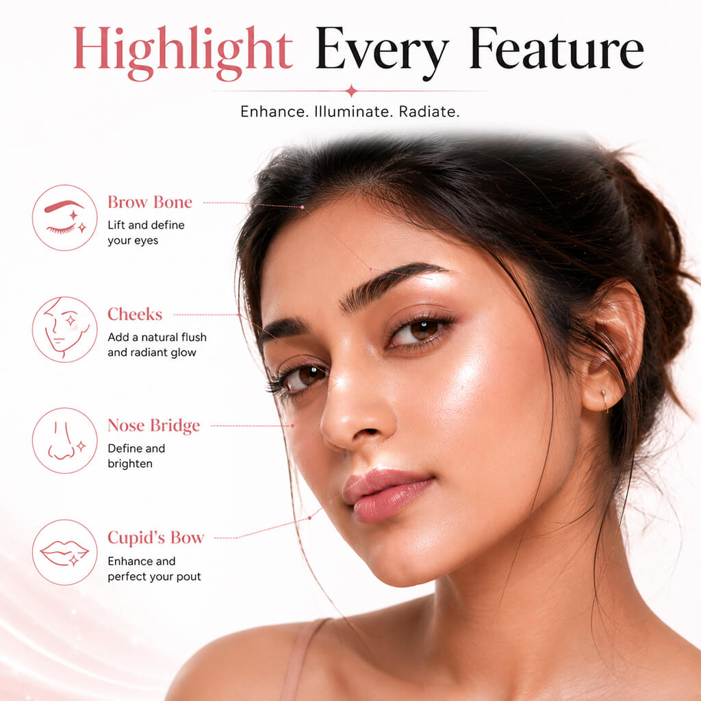 Sanfe GlowAura Strobe Cream (Rose Gold) 30gm