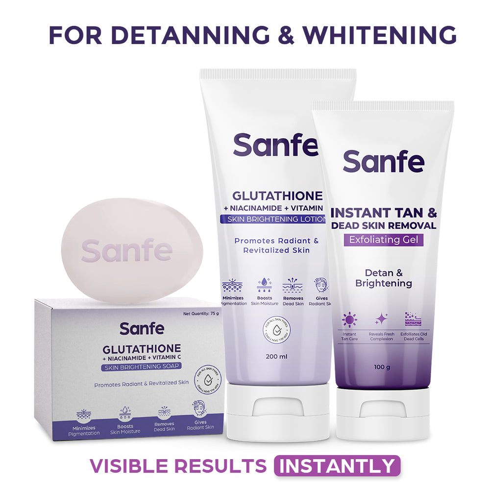 Sanfe Instant Detanning & Whitening Kit for face & body