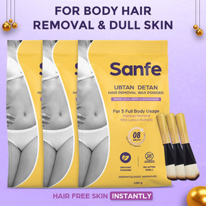 Sanfe Ubtan Detan Hair Removal Wax Powder (Pack of 3)