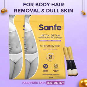 Sanfe Ubtan Detan Hair Removal Wax Powder (Pack of 2)