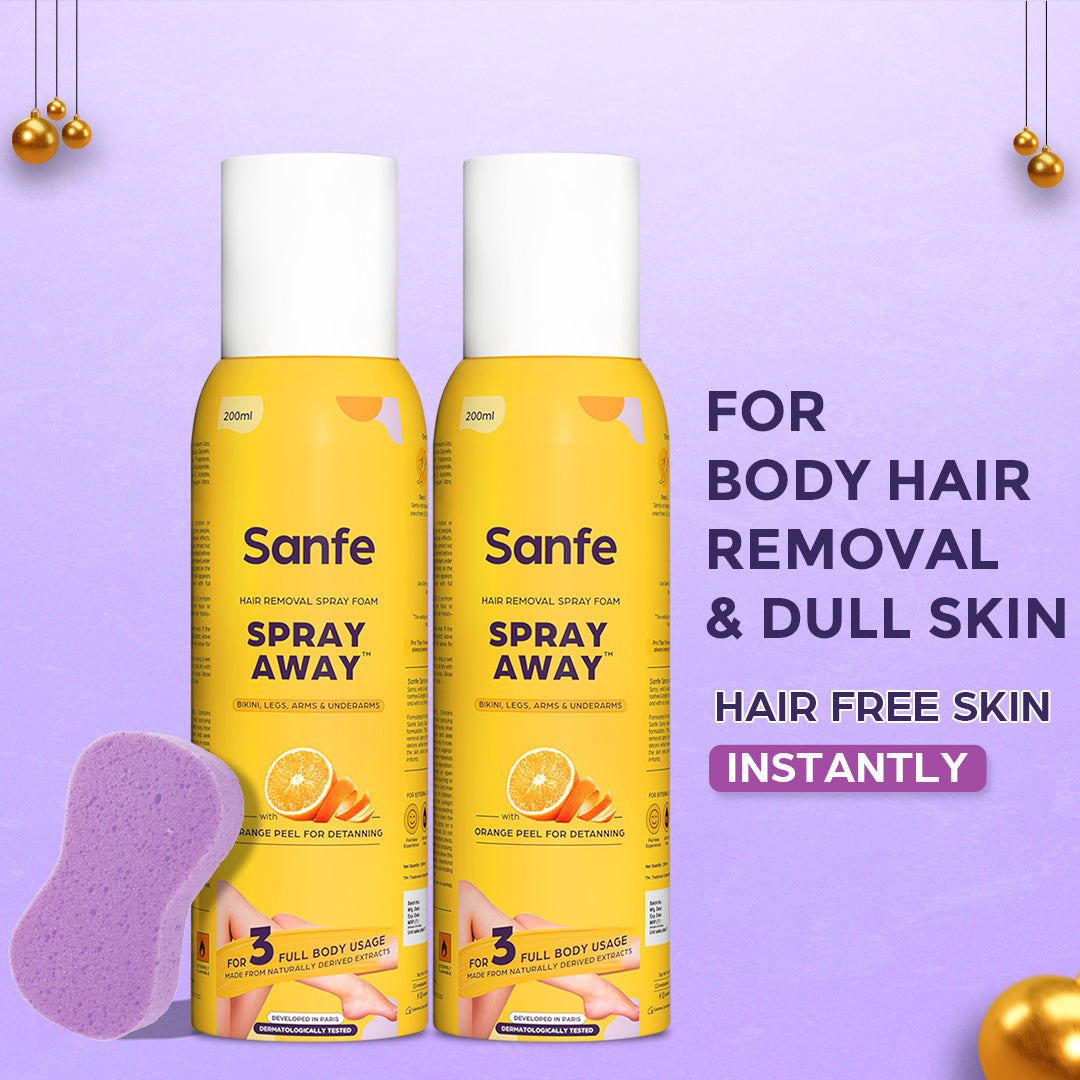 Spray Away Hair Removal Spray 200ml (Pack of 2) Sanfe