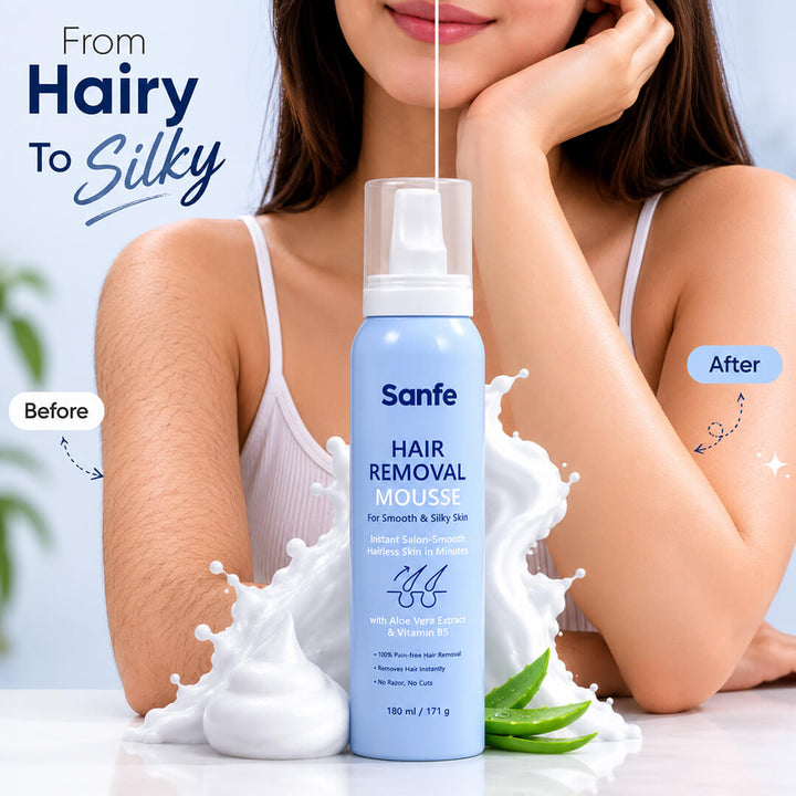 Sanfe Hair Removal Mousse for Silky and Smooth Skin