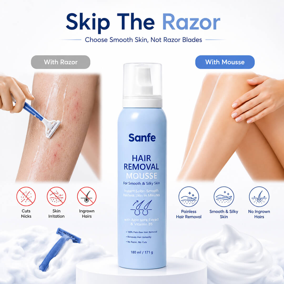 Sanfe Hair Removal Mousse for Silky and Smooth Skin
