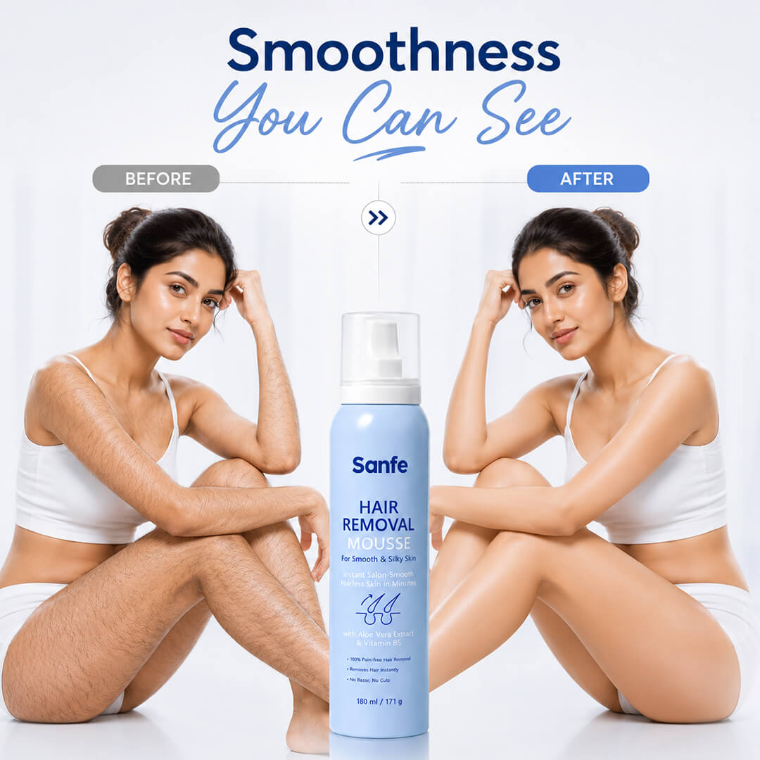 Sanfe Hair Removal Mousse for Silky and Smooth Skin