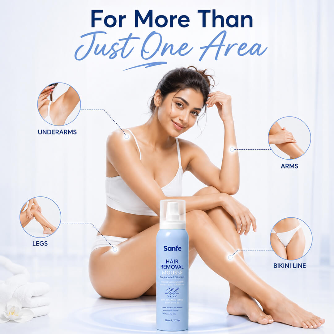 Sanfe Hair Removal Mousse for Silky and Smooth Skin