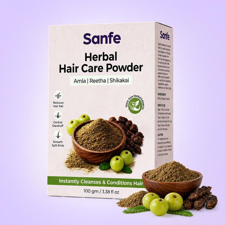 Sanfe Herbal Hair care powder - Amla Reetha Shikhakai