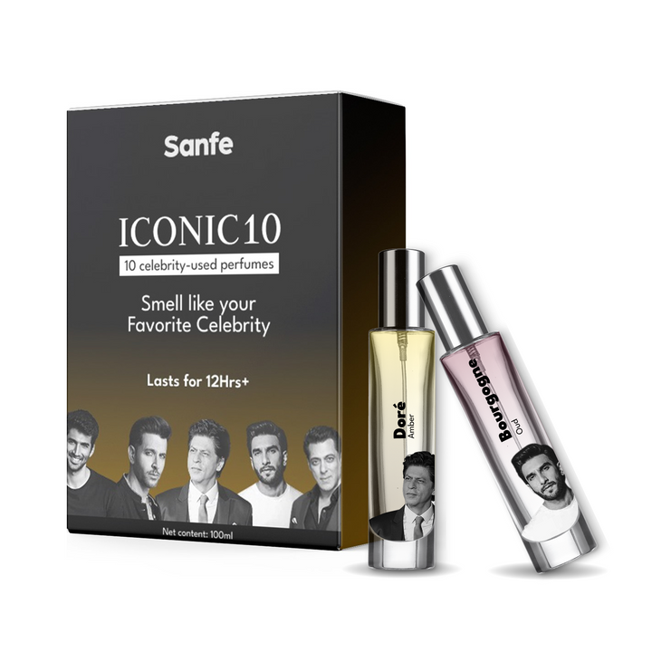 ICONIC10 fragrance kit - Set of 10 premium celebrity perfumes - 100ml