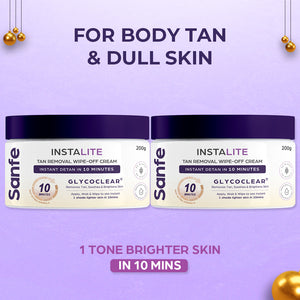 Instalite Detan Wipe-off cream 200g (Pack of 2)