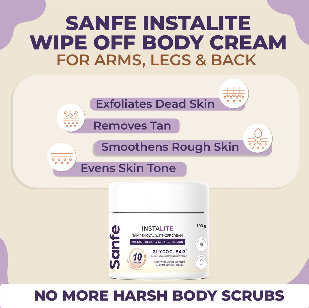 -Instalite Wipe Off Detan Body Cream 100gm