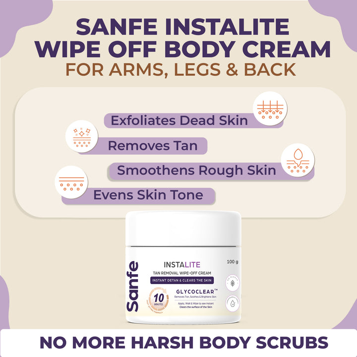 -Instalite Wipe Off Detan Body Cream 100gm