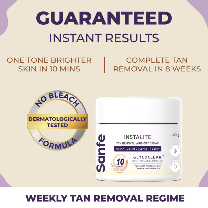 -Instalite Wipe Off Detan Body Cream 100gm