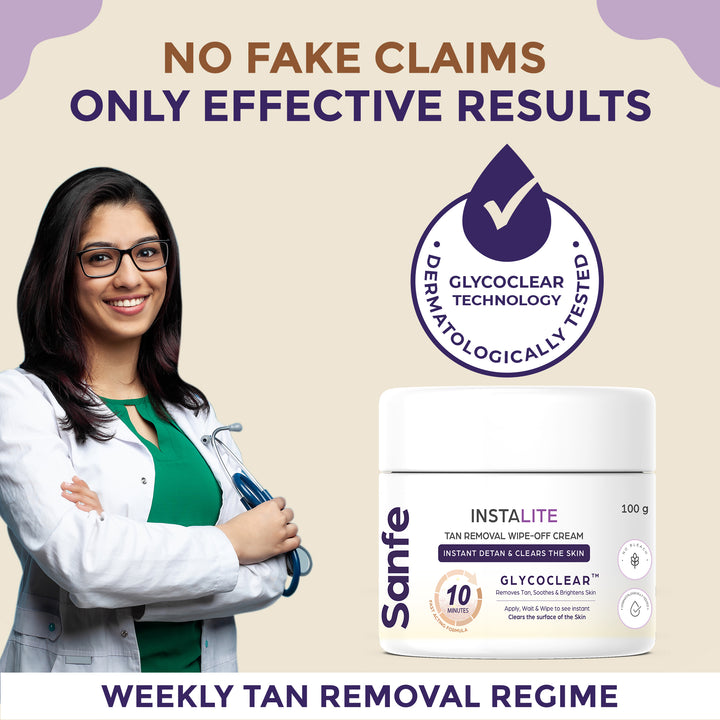-Instalite Wipe Off Detan Body Cream 100gm