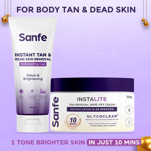 Sanfe Instant Tan & Dead Skin Removal Exfoliating Gel 200g