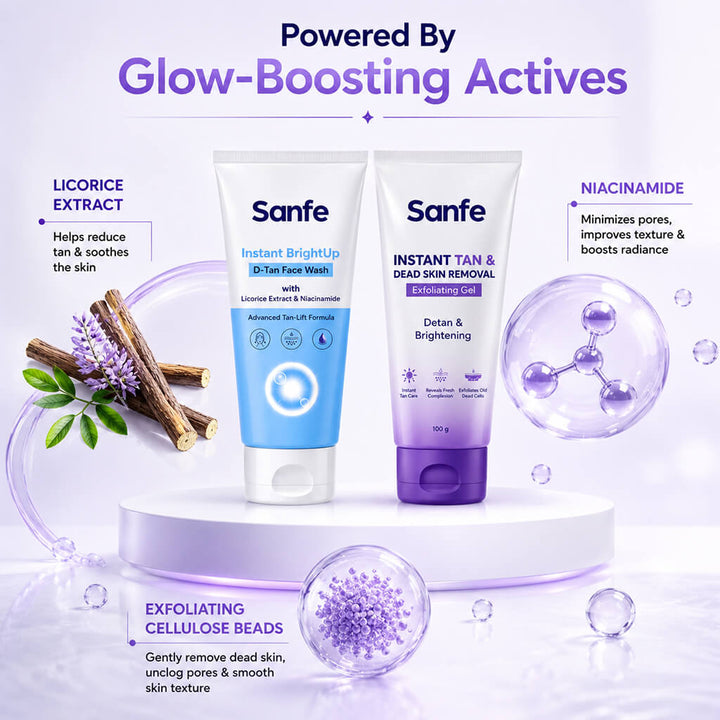 Instant BrightUp D-Tan & Exfoliating Glow Combo