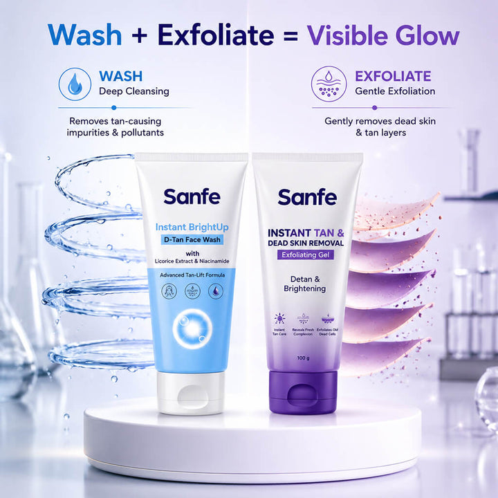 Instant BrightUp D-Tan & Exfoliating Glow Combo
