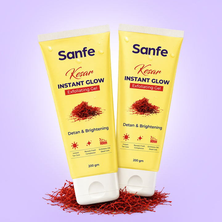 Sanfe Kesar Instant Glow Exfoliating Gel - 200gm (Pack of 2)