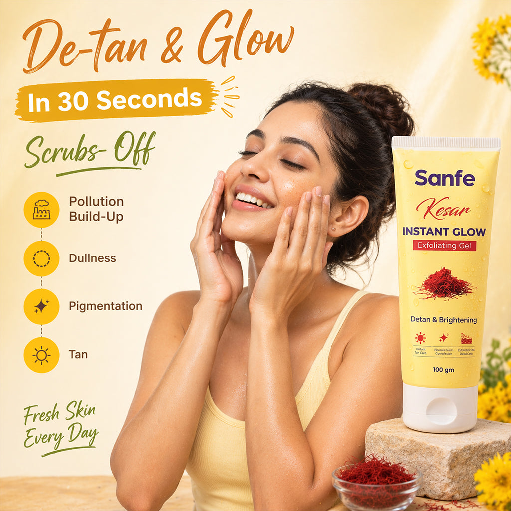 Sanfe Kesar Instant Glow Exfoliating Gel - 100g