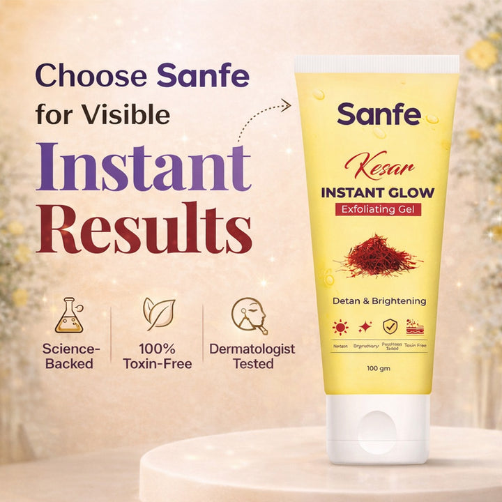 Sanfe Kesar Instant Glow Exfoliating Gel - 100g