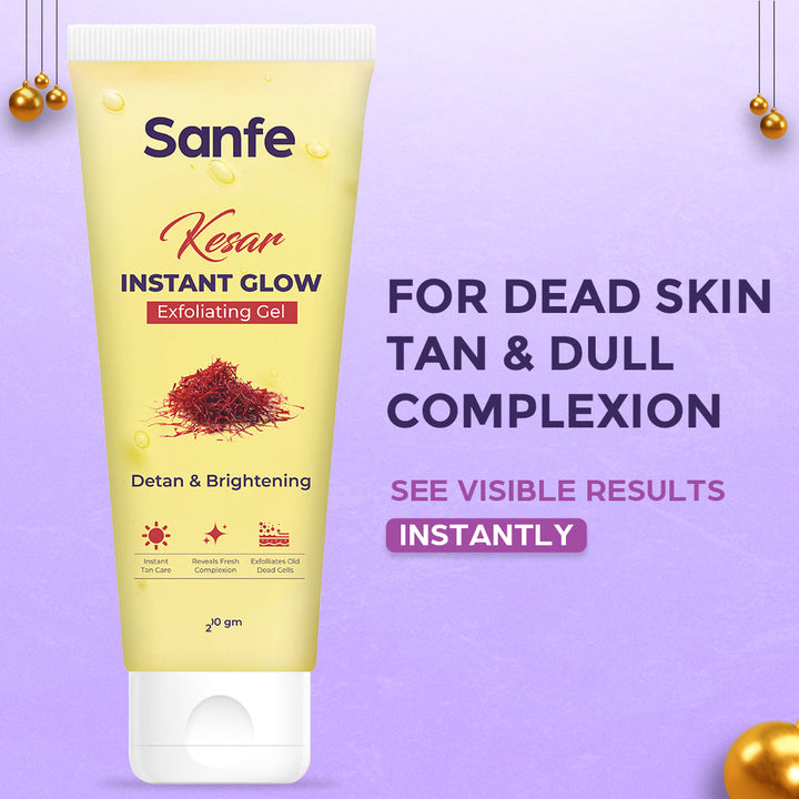 Sanfe Kesar Instant Glow Exfoliating Gel - 200gm