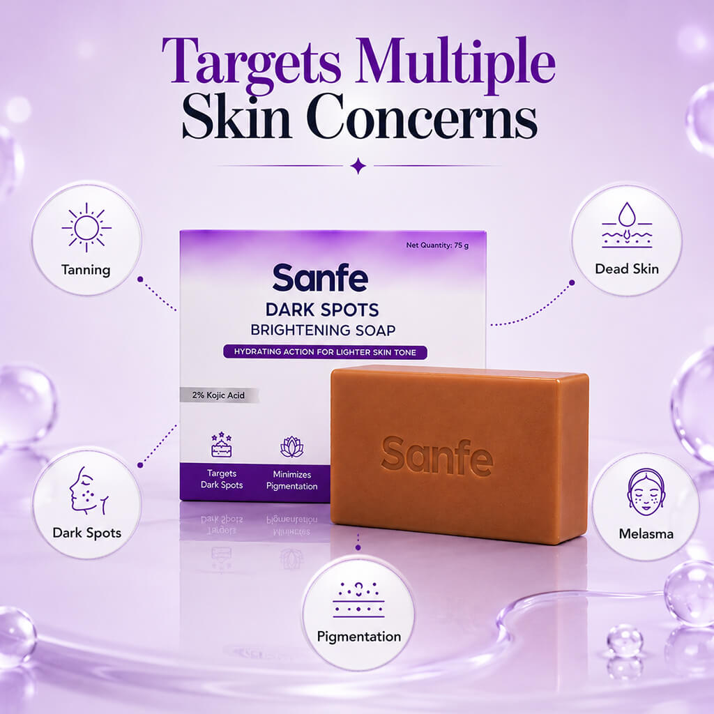 Sanfe Dark Spots Brightening Soap 75g (Pack of 5)