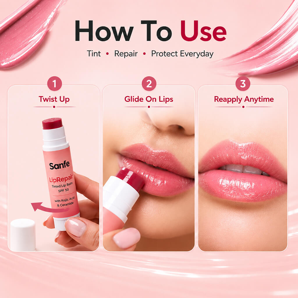Sanfe LipRepair Tinted Lip Balm with SPF 50