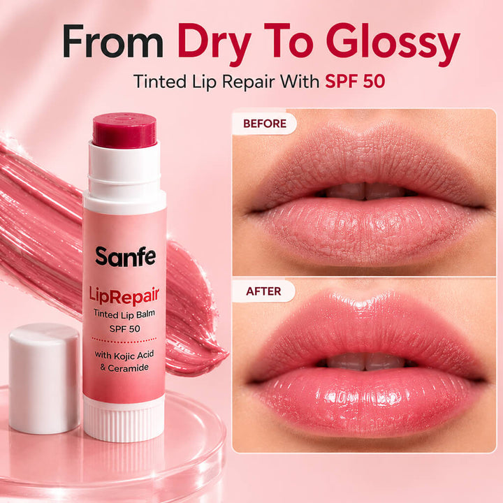 Sanfe LipRepair Tinted Lip Balm with SPF 50