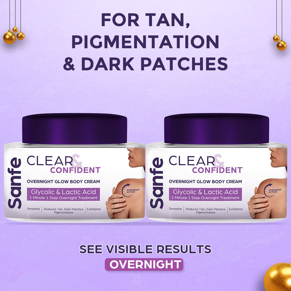 Clear & Confident Overnight Glow Body Cream for Dry & Cracked Feet 200gm
