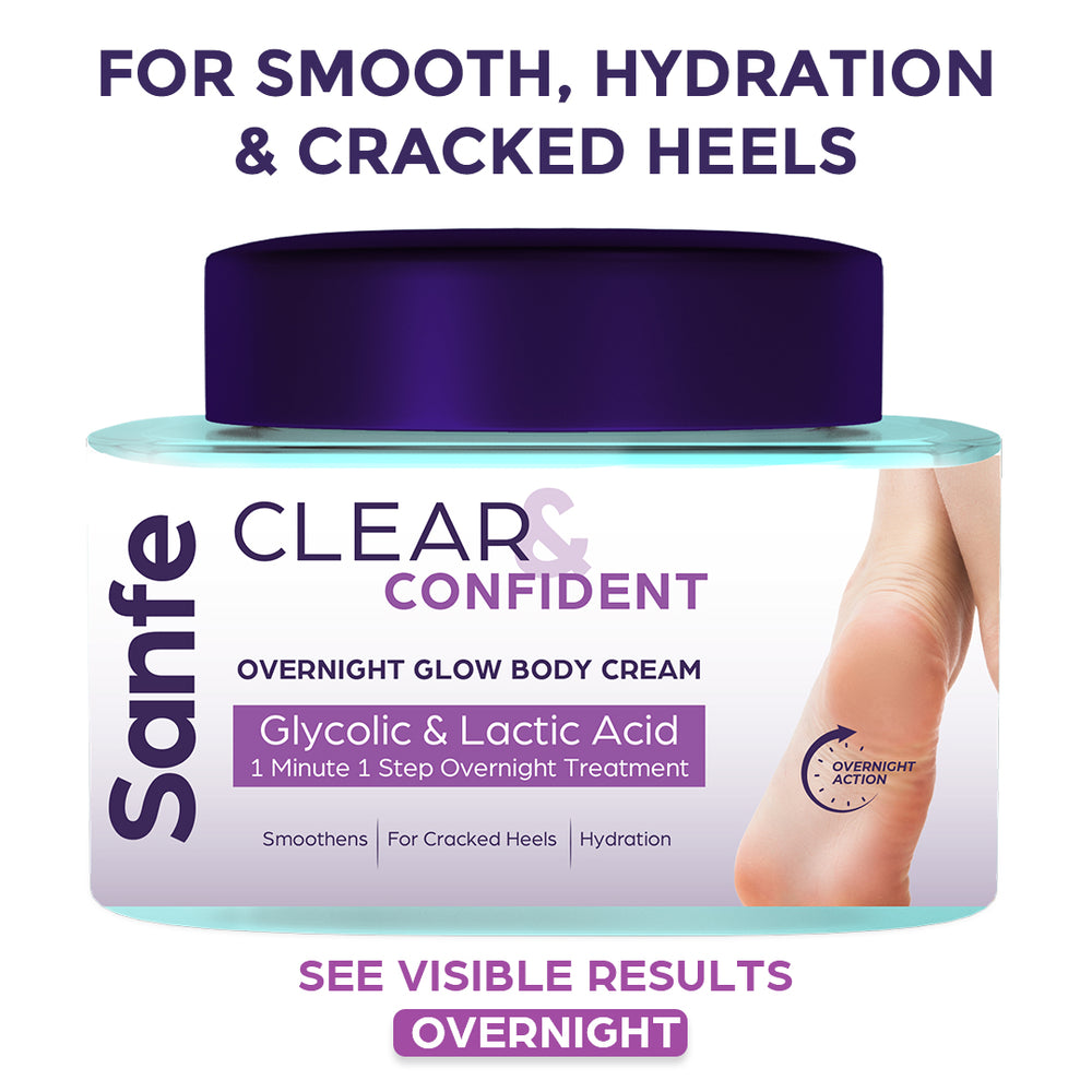 Clear & Confident Overnight Glow Body Cream for Dry & Cracked Feet