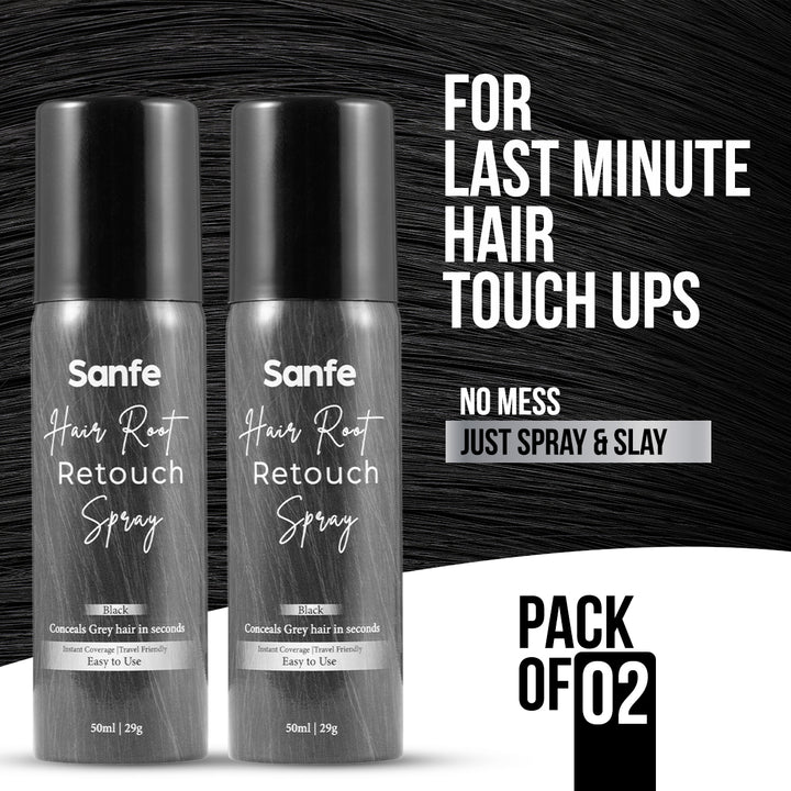 Grey to Black Instant Touch-Up Spray (Pack of 2)